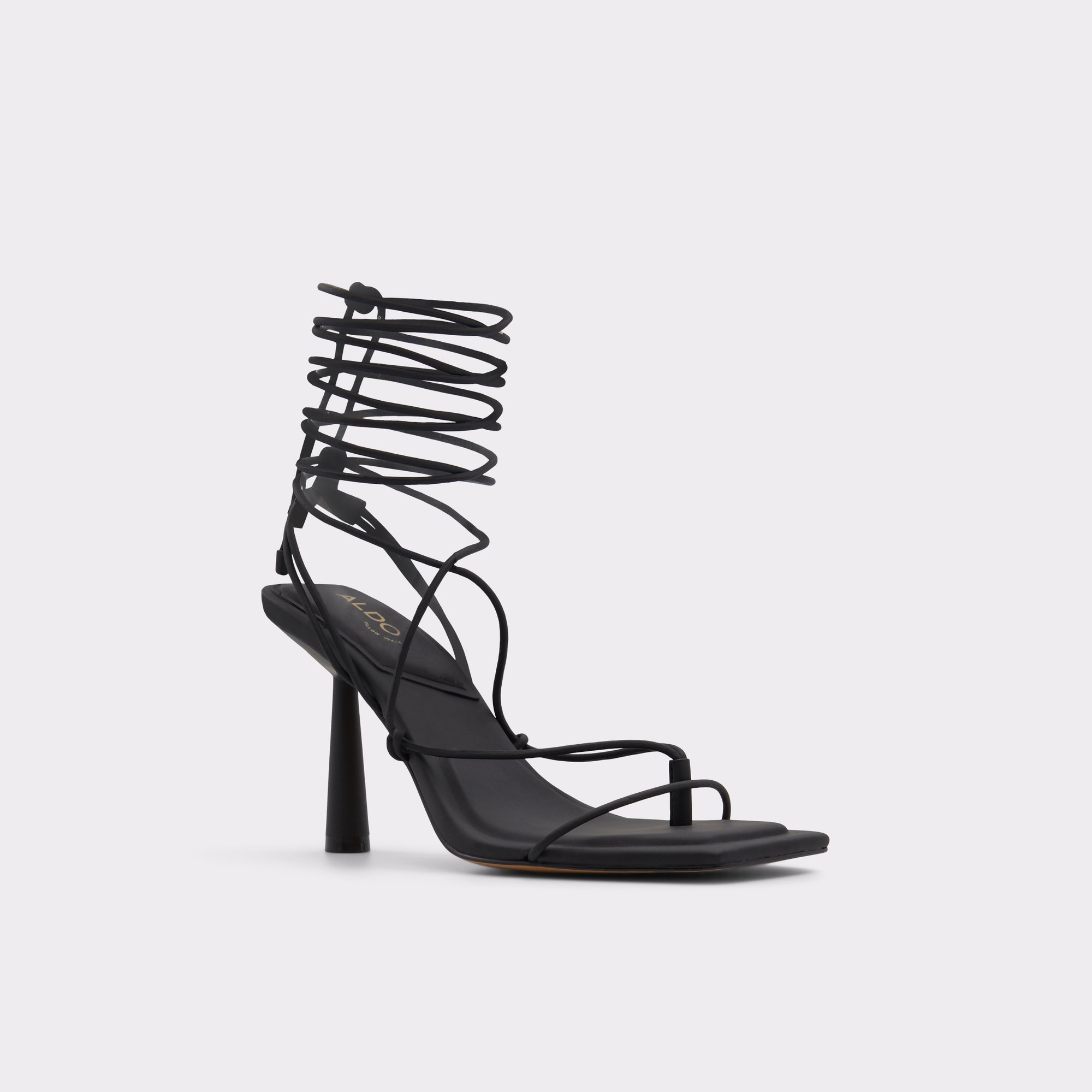Haidi Black Women Strappy Sandals