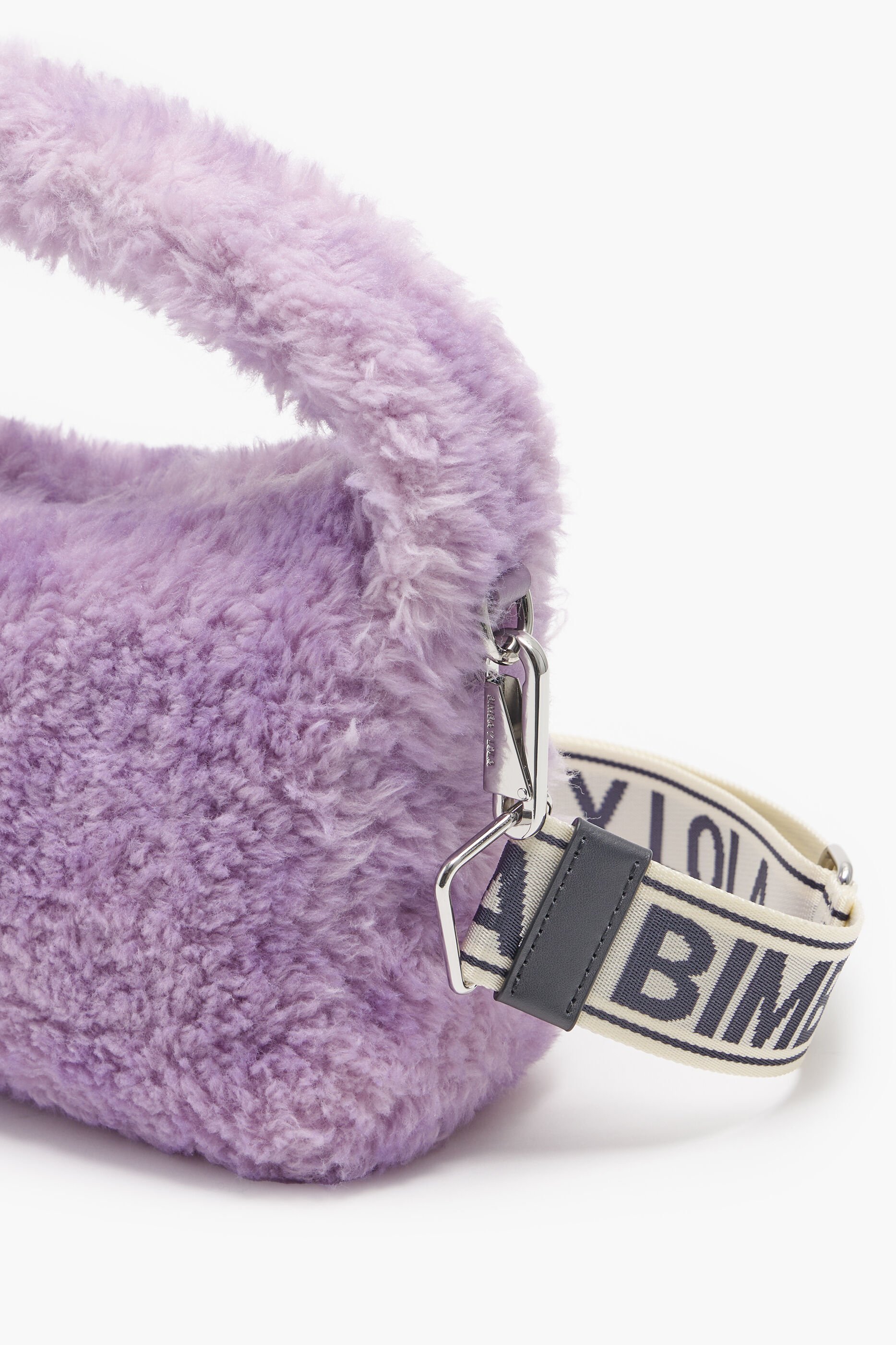 Bolsa hobo pequena com pele lilás