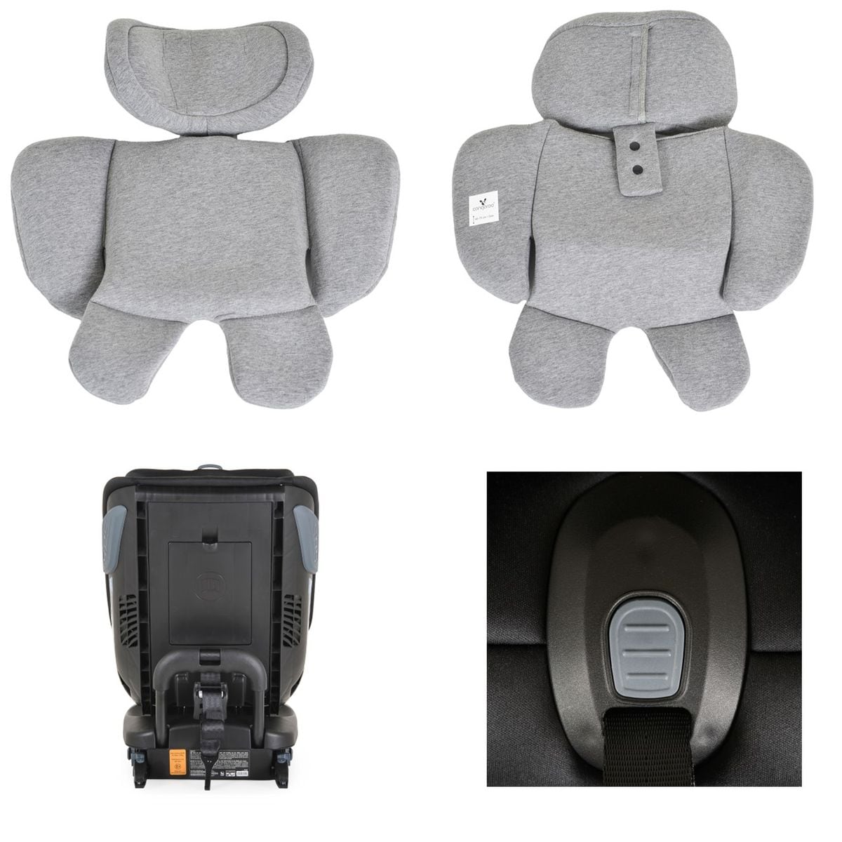 Cangaroo Kindersitz Gravity i-Size (40-150cm) Sitz drehbar, Kopfstütze, Isofix grau