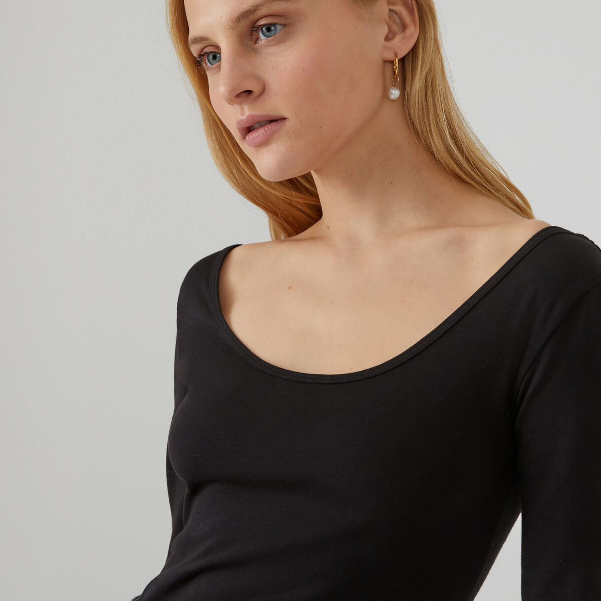 COLEÇÕES LA REDOUTE<br>T-shirt com gola larga