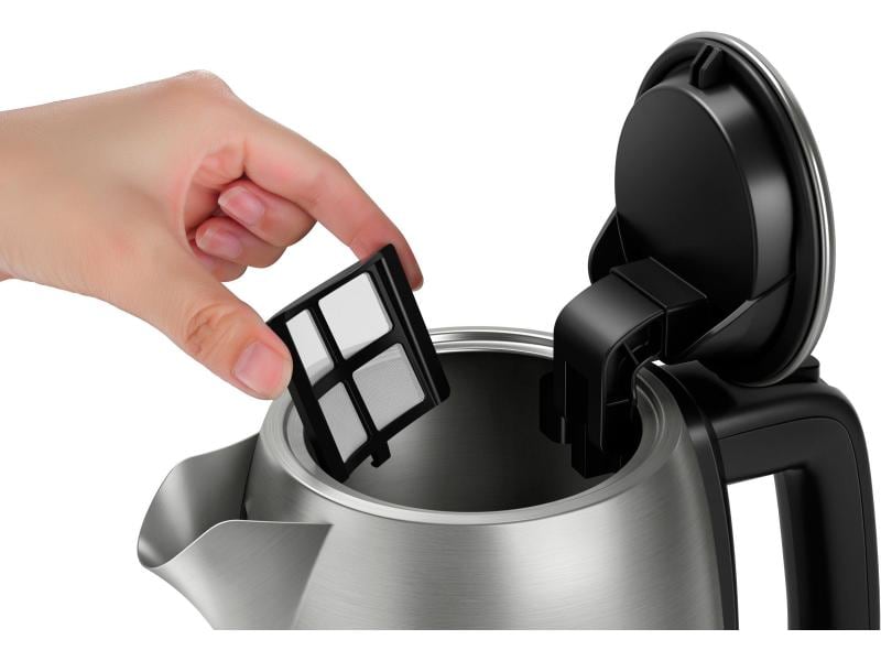 Philips Wasserkocher Avance 1.7 l, Silber Wasserkocher mit Temperaturregler