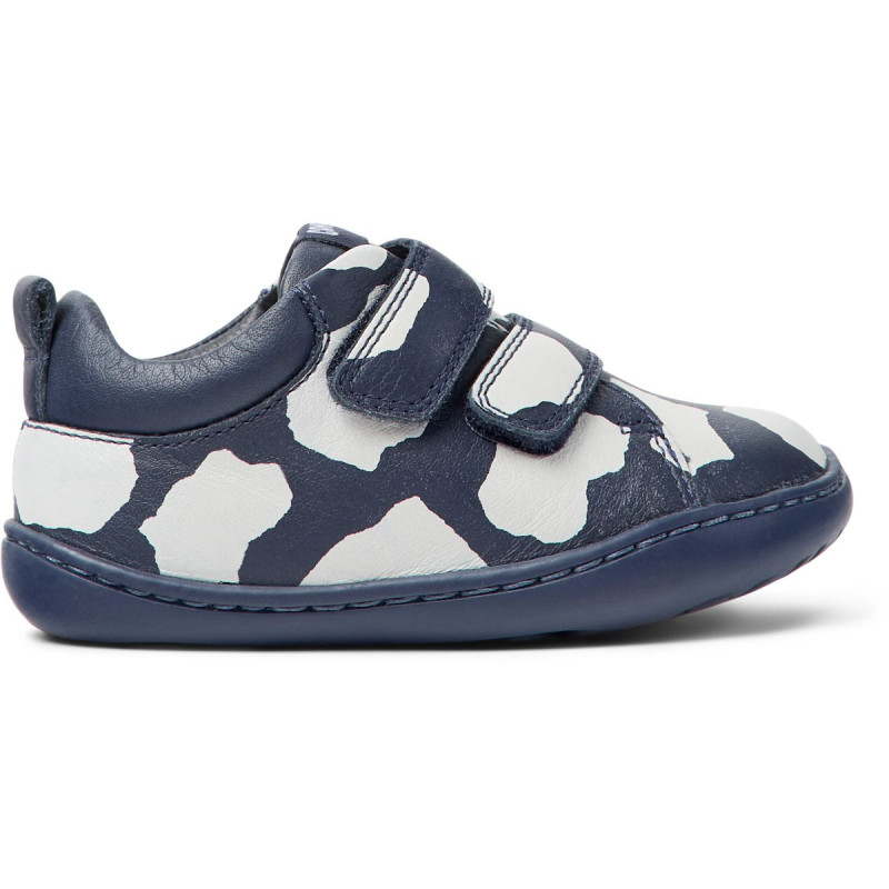 Camper Camper Peu Sella Velcros Marine Motif Vache
