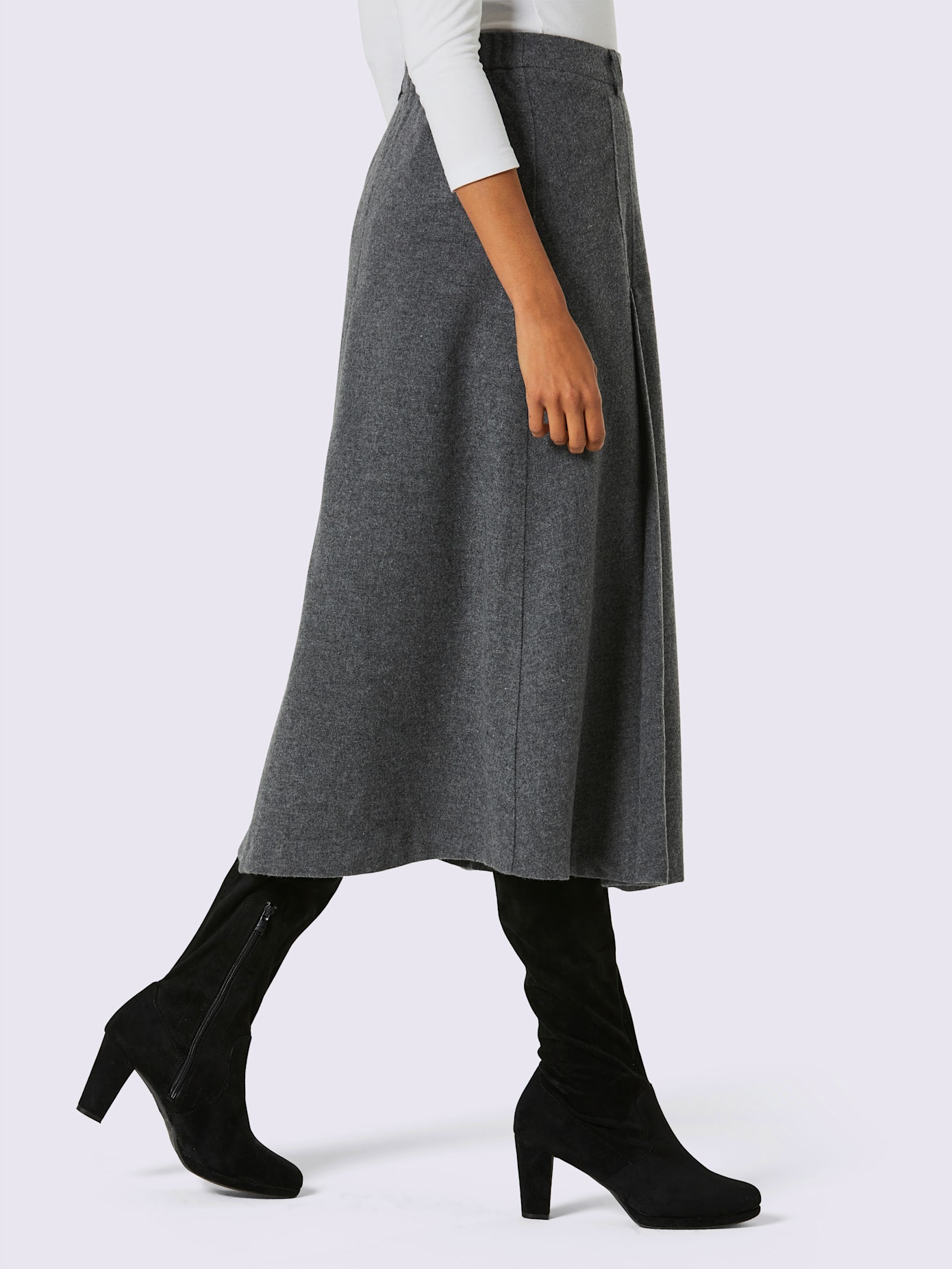 Jupe en mélange laine 30% laine vierge (mérinos)