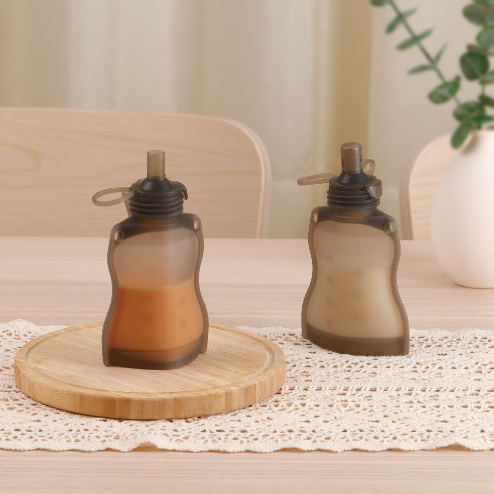 Haakaa Yummy Pouch Knijpzakken Food Grade siliconen 130 ml2 stuks