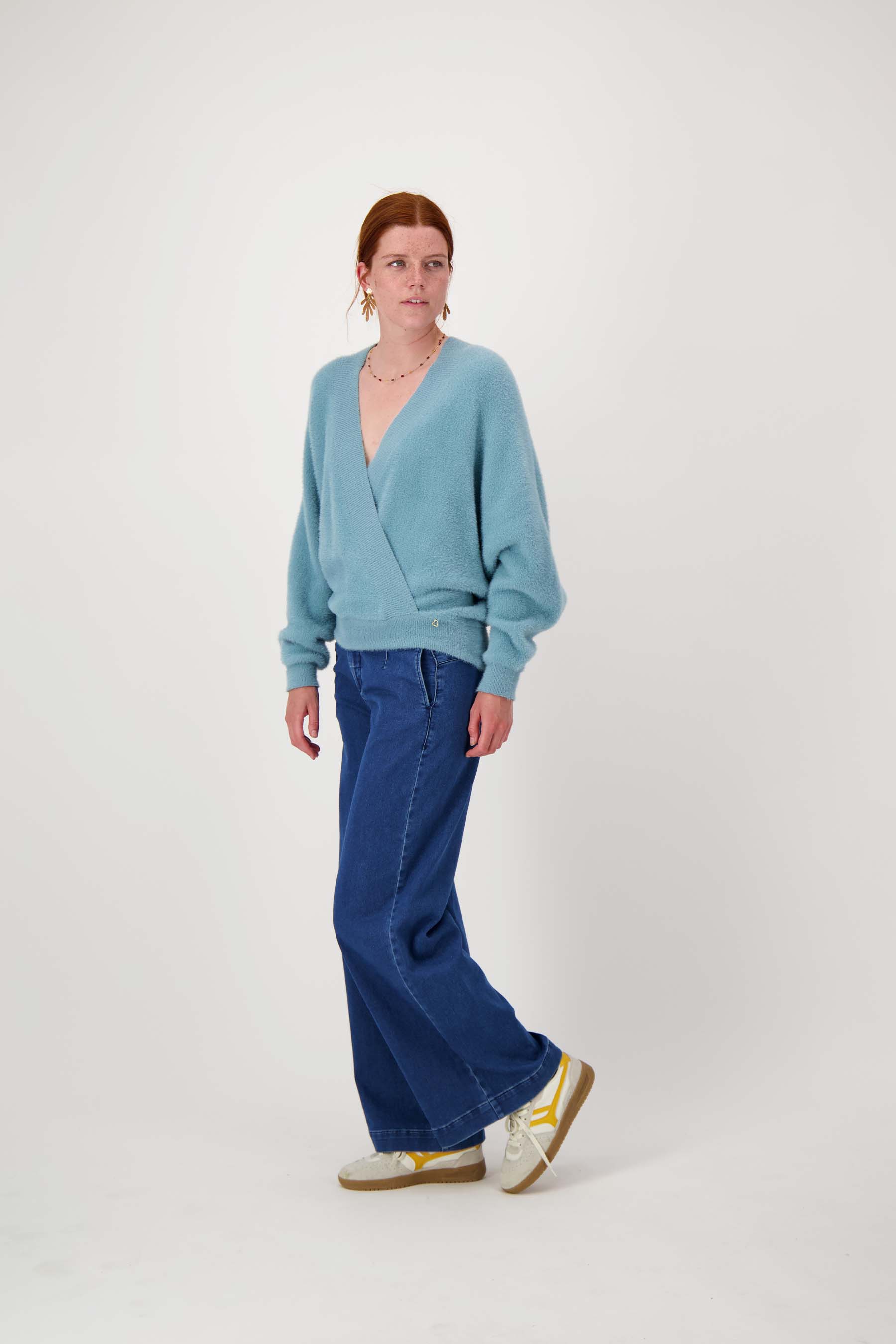 wikkel trui in fluffy garen