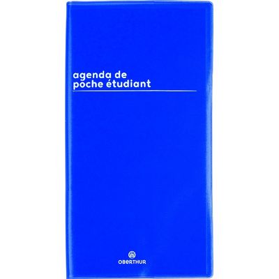 Agenda de poche Boréal Étudiant - 1 semaine par page - 9,5 x 18 cm - bleu - Oberthur