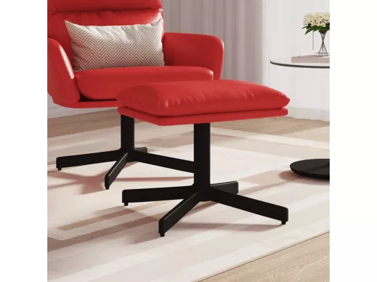 Repose-pied Rouge bordeaux 60x60x36 cm Similicuir