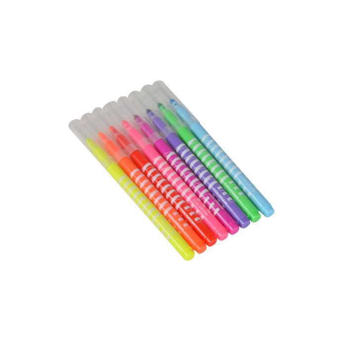POCHETTE 8 FEUTRES POINTE FINE FLUO