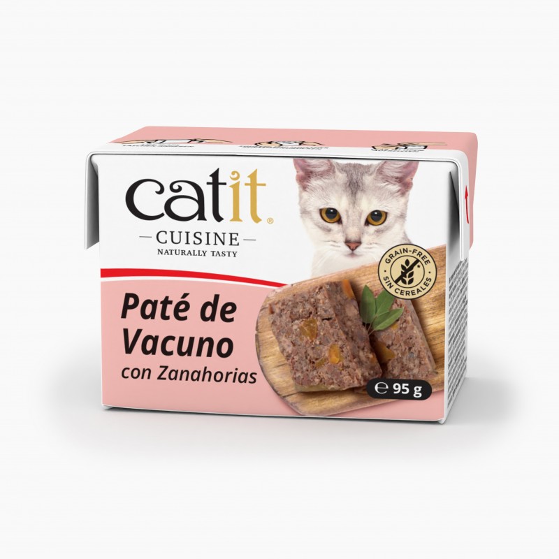 Patê para Gatos Catit Cuisine, Carne com Cenoura - 95g
