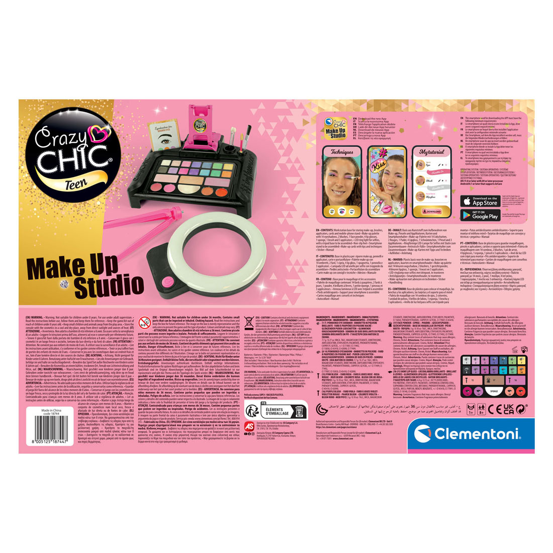 Clementoni Crazy Chic Beauty Influencer Make-up Kit