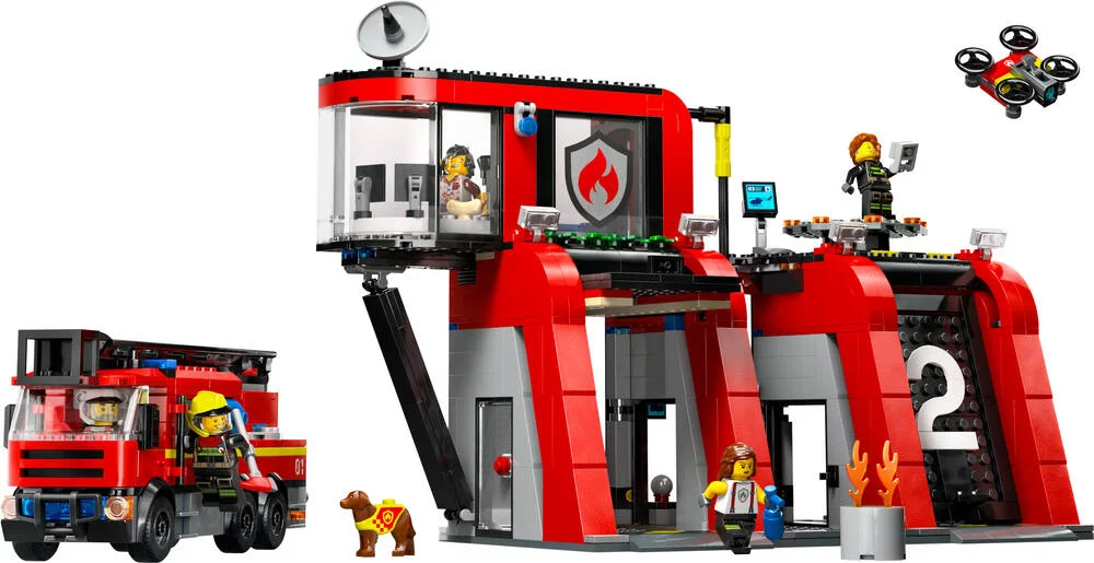 LEGO®CITY 60414 - LA CASERNE ET LE CAMION DE POMPIERS