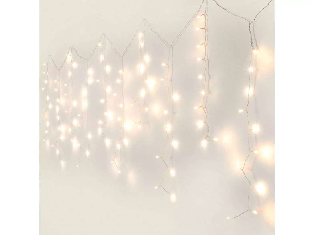 Rideau de Guirlande LED 3m 3000K Blanc chaud