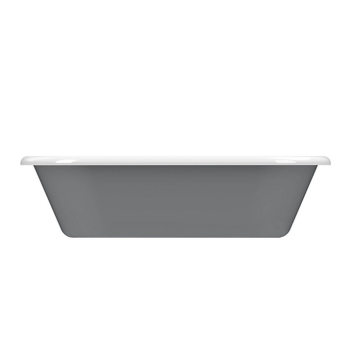 Baignoire îlot adossée 170 x 80 cm grise, GoodHome Emba