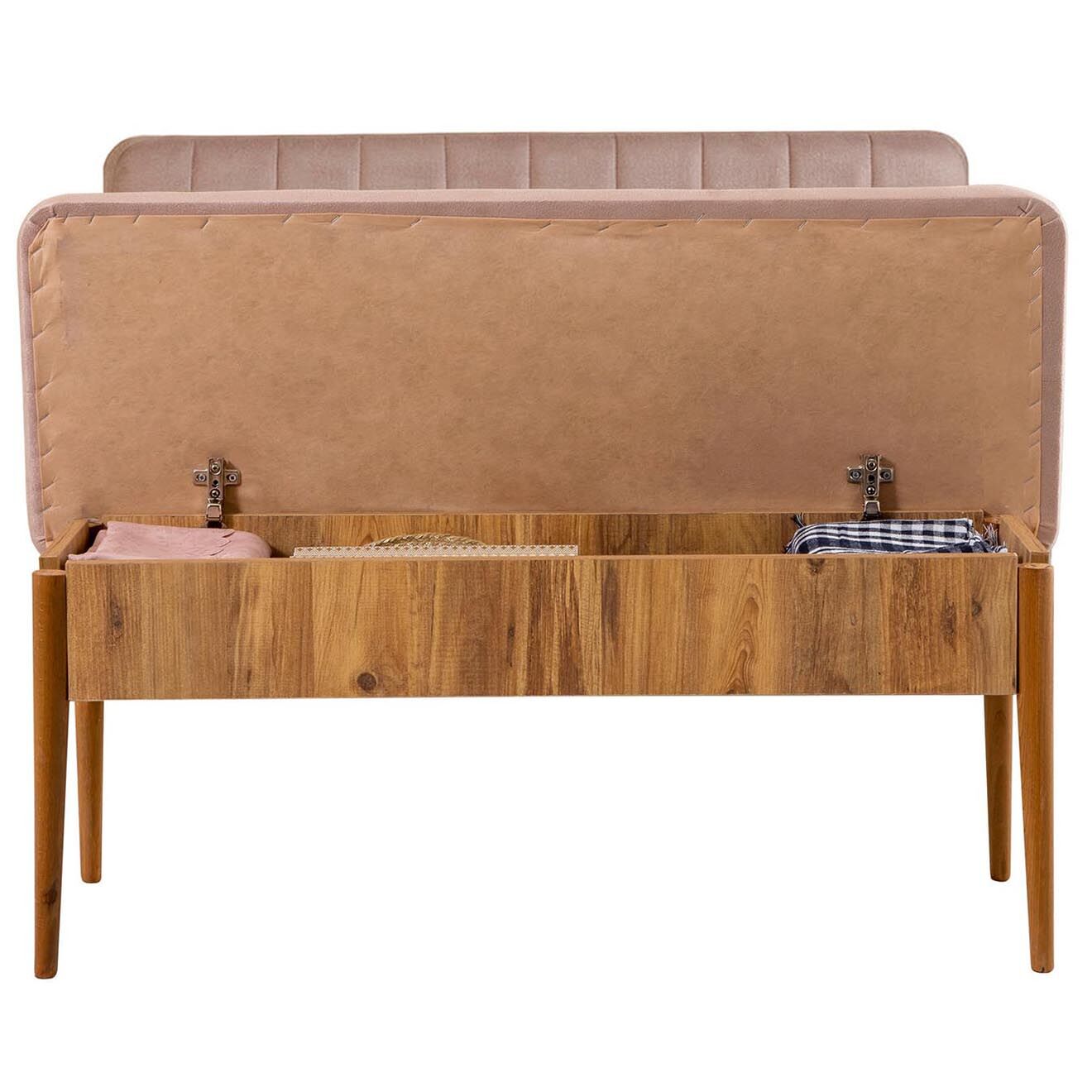 Wooden Art Ensemble Table + 2 Chaises + 2 Bancs Vina beige/gris