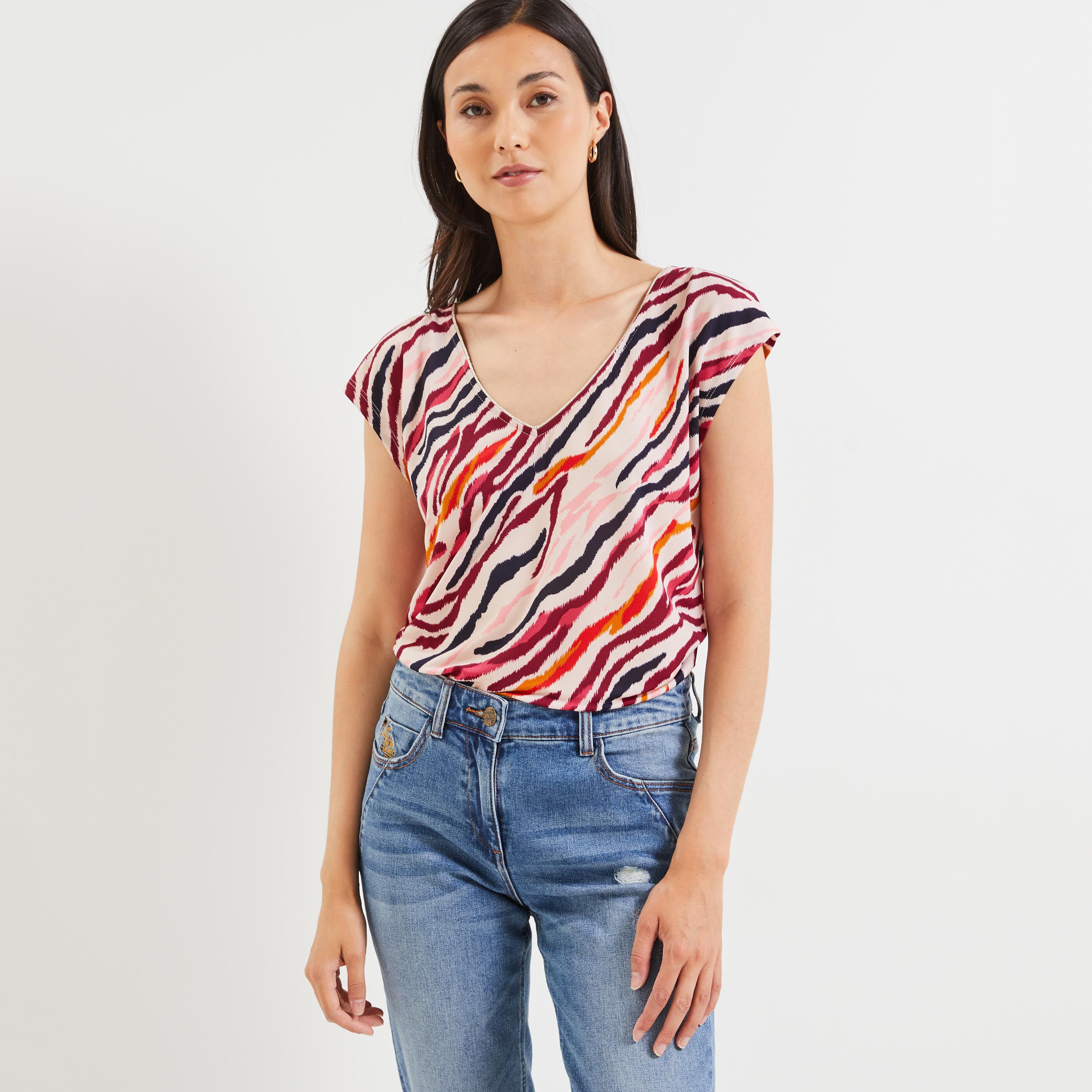Tshirt imprimé femme - ROSE