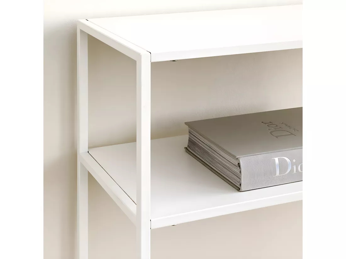 Console métal blanc 80 cm x 80 cm-Split