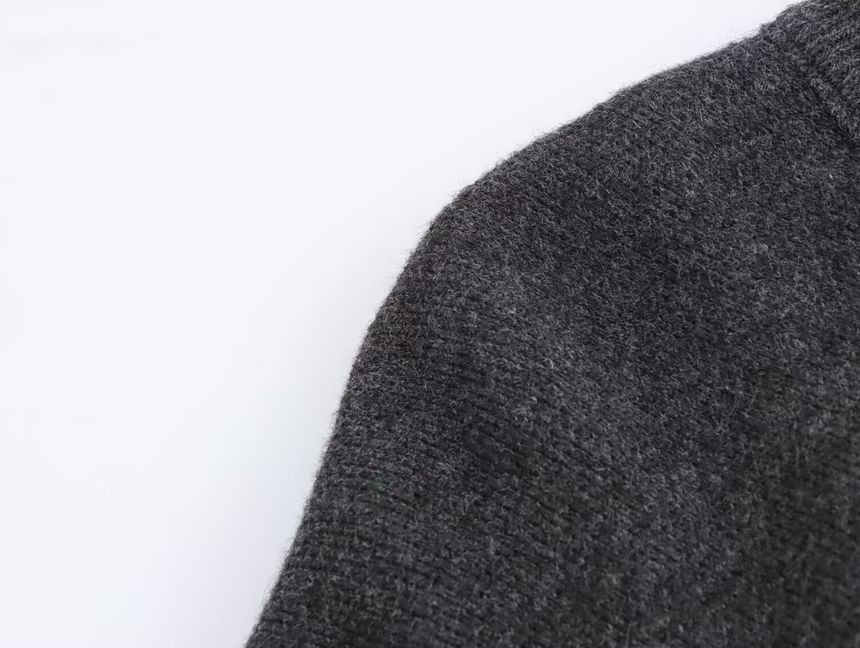 Starsavvy - Melange Hoop Accent Knit Cape