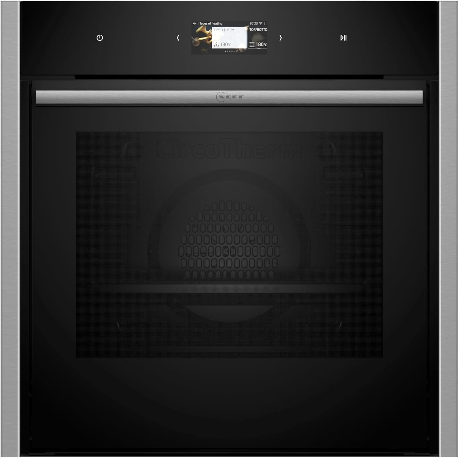 NEFF B64CS71N0, N 90, Einbau-Backofen, Integrierbarer Backofen 60 x 60cm, Made in Germany, Slide&Hide, Full Touch TFT-Display, Automatikprogramme, Soft Open & Close, Schwarz