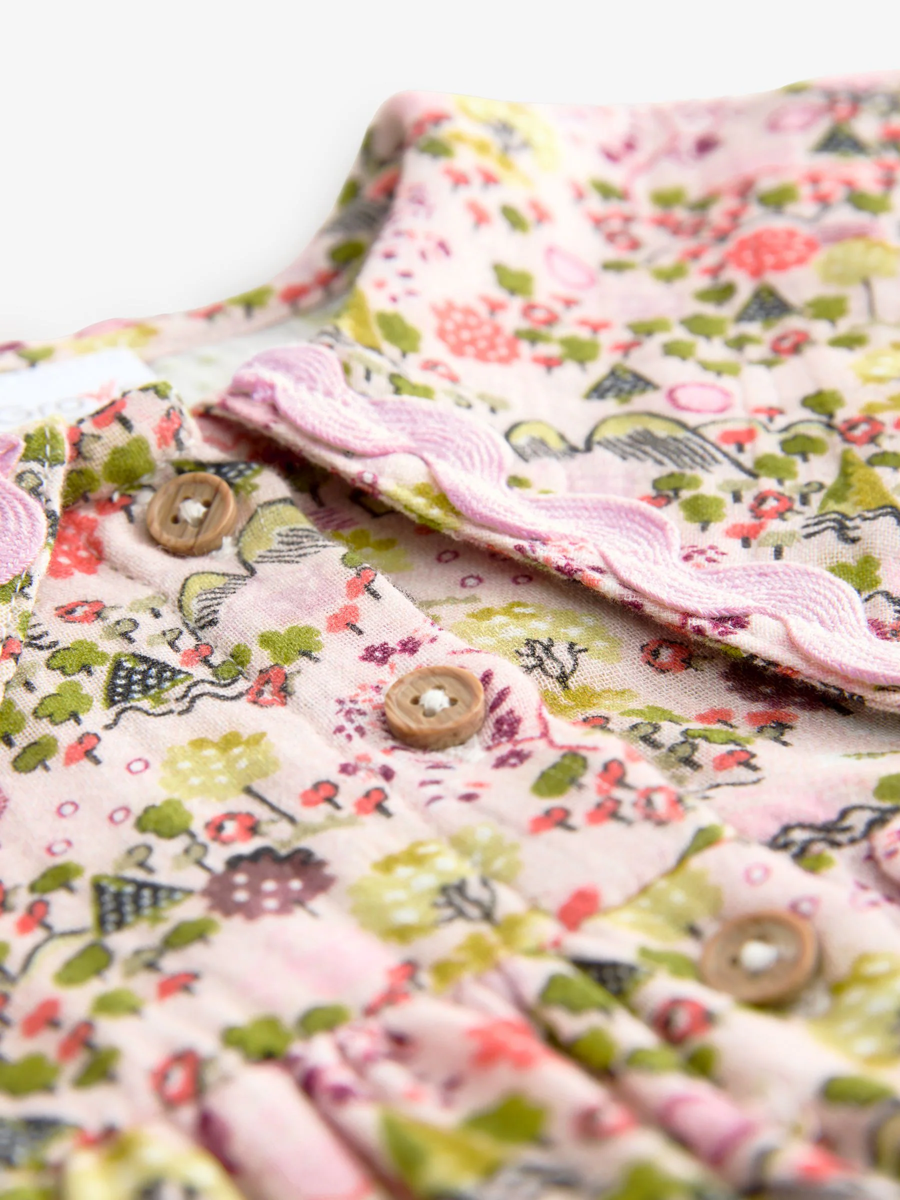 Cath Kidston Oker Geel Print - Jurkje met kraag en lange mouwen (3mnd-8jr)