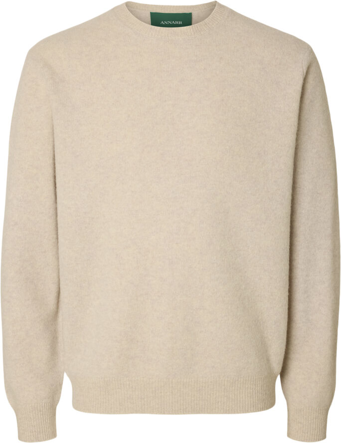 Annarr ANRRAGI LS KNIT WOOL CREW NECK Oatmeal