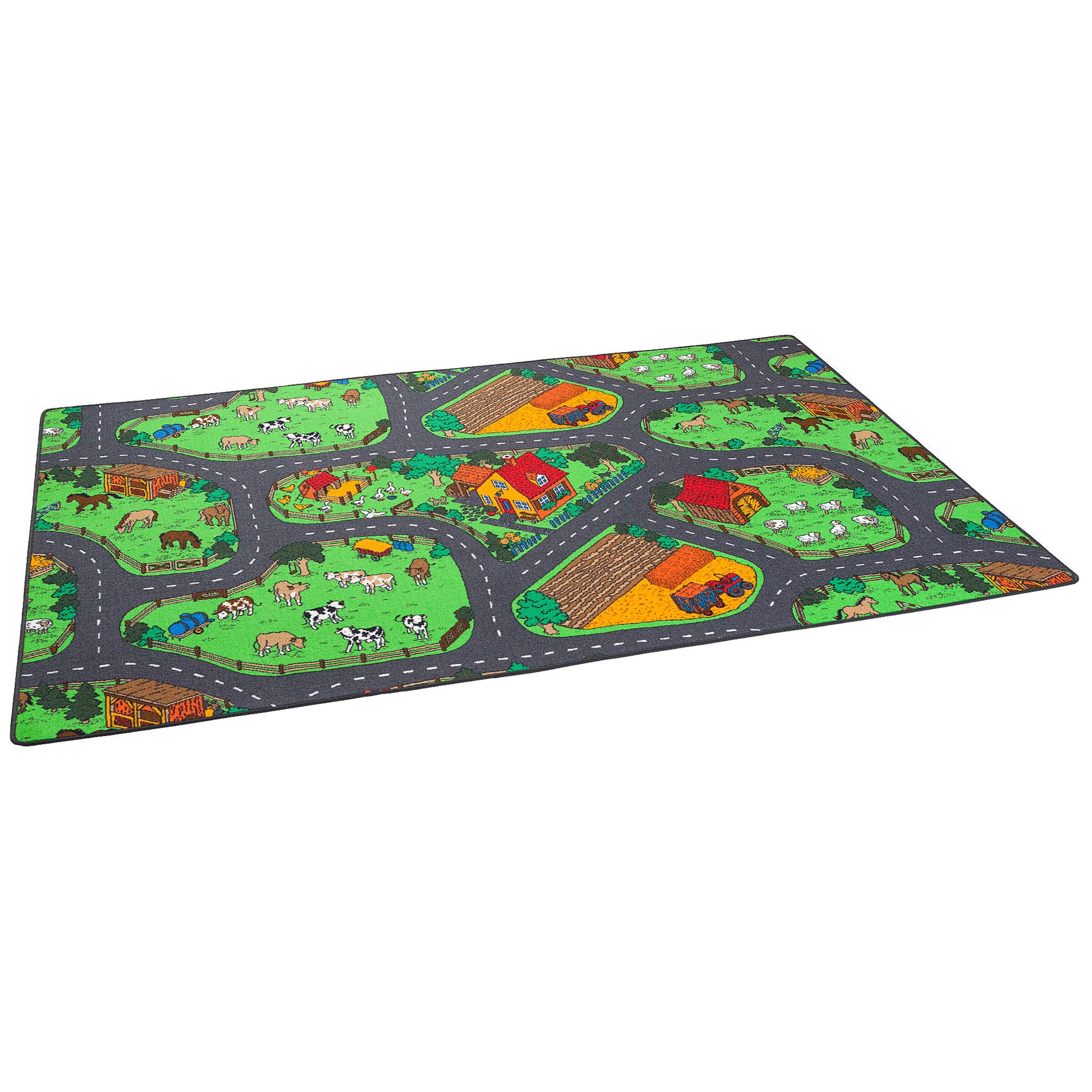 Snapstyle Kinder Spiel Teppich Bauernhof Bunt