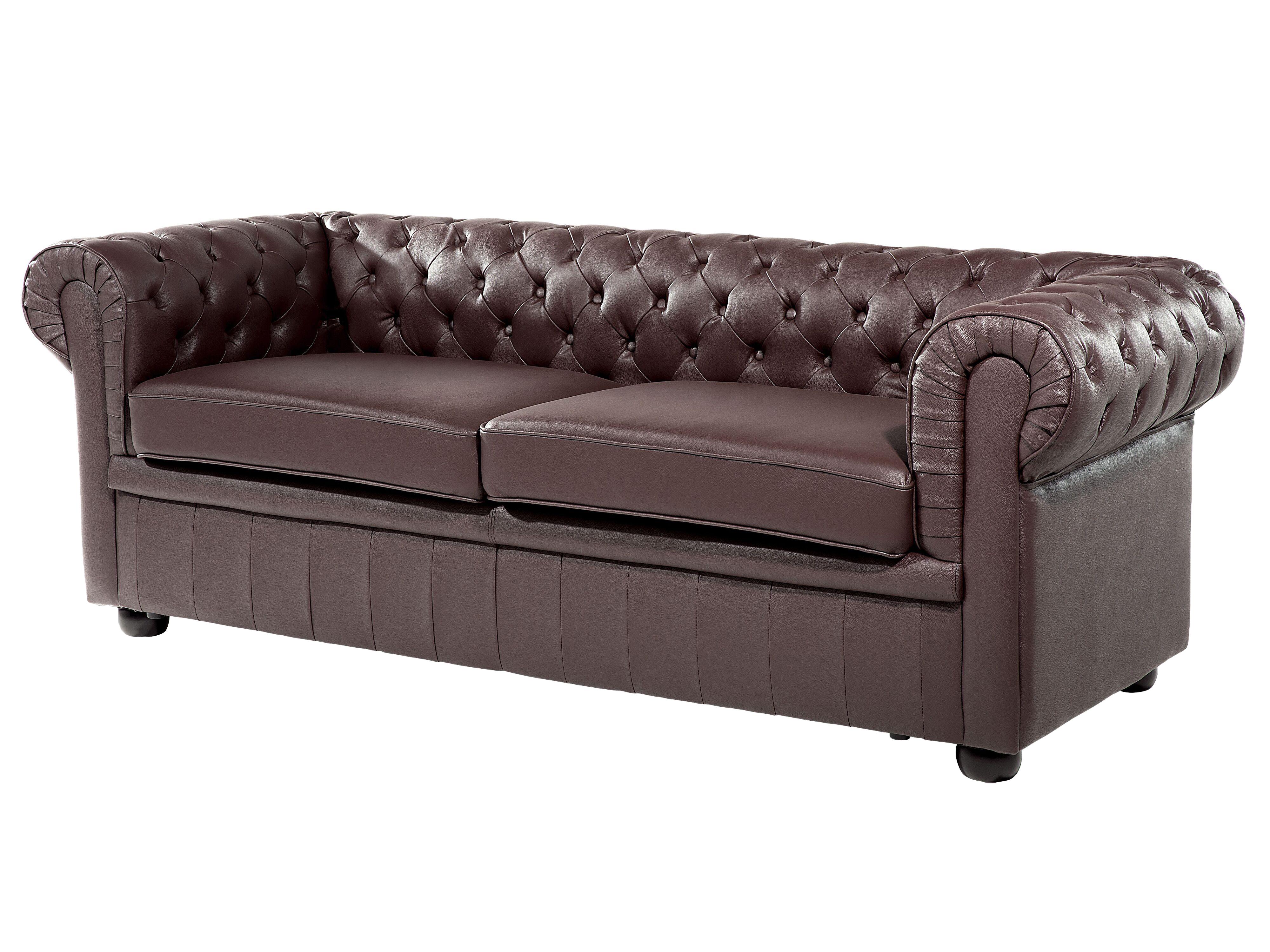 Bankenset 4-zits CHESTERFIELD Leer Bruin