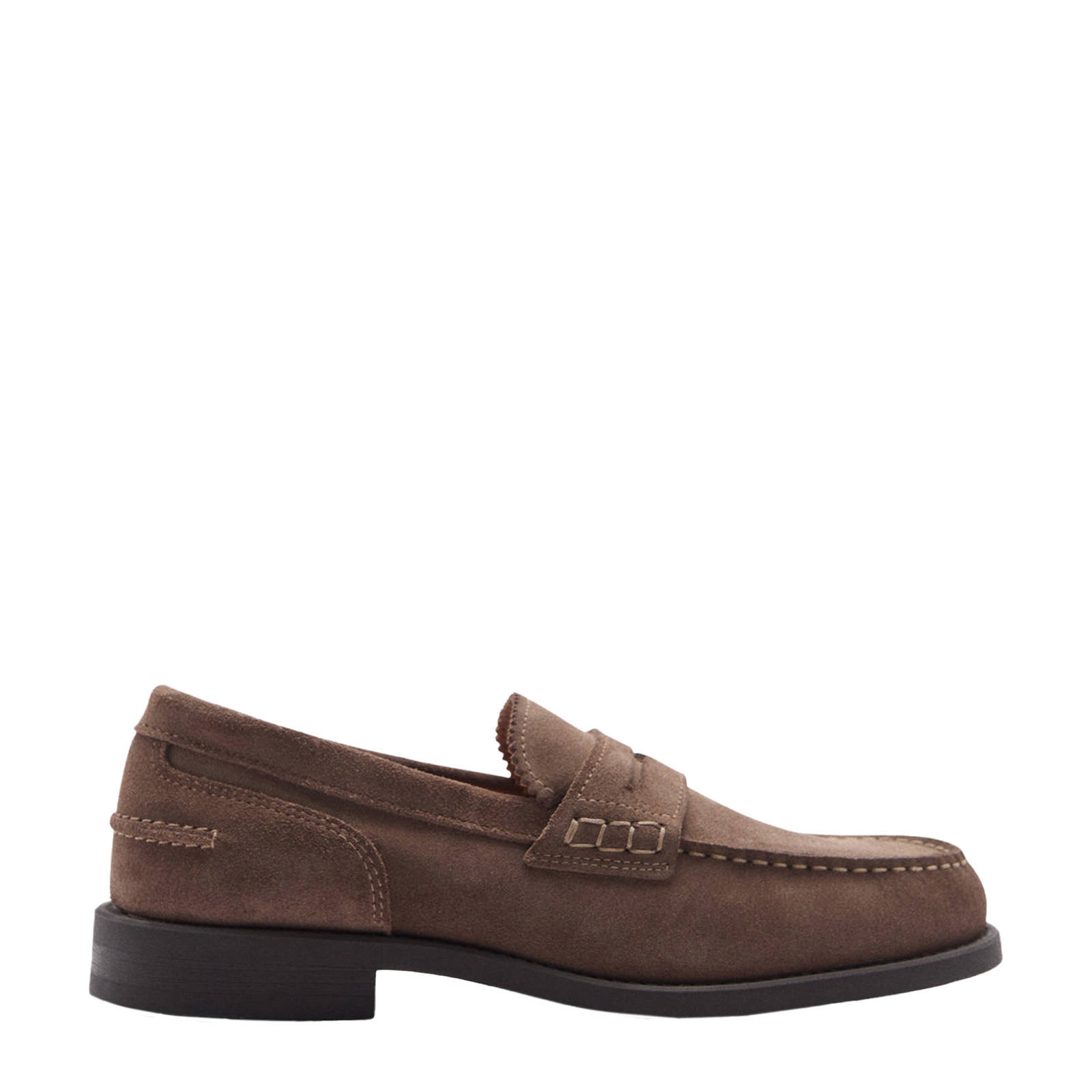 Mango Man suède loafers taupe