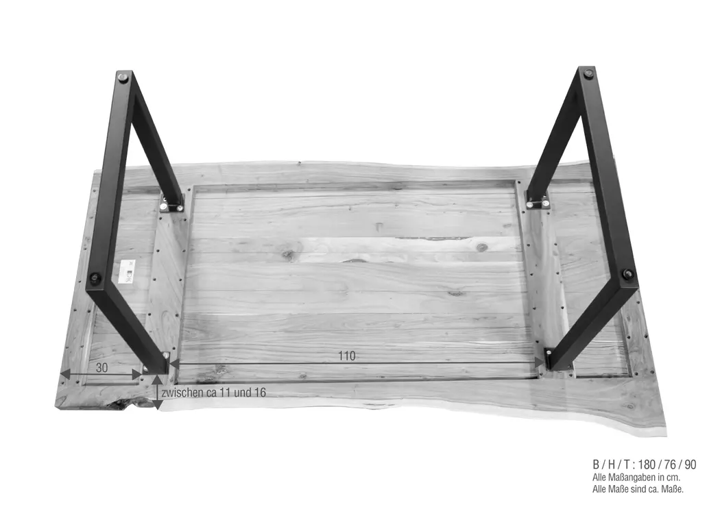 Esstisch Kingman I 180 x 90 cm