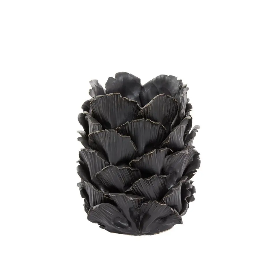 Windlicht Tapanui - Zwart Hout - Ø14cm