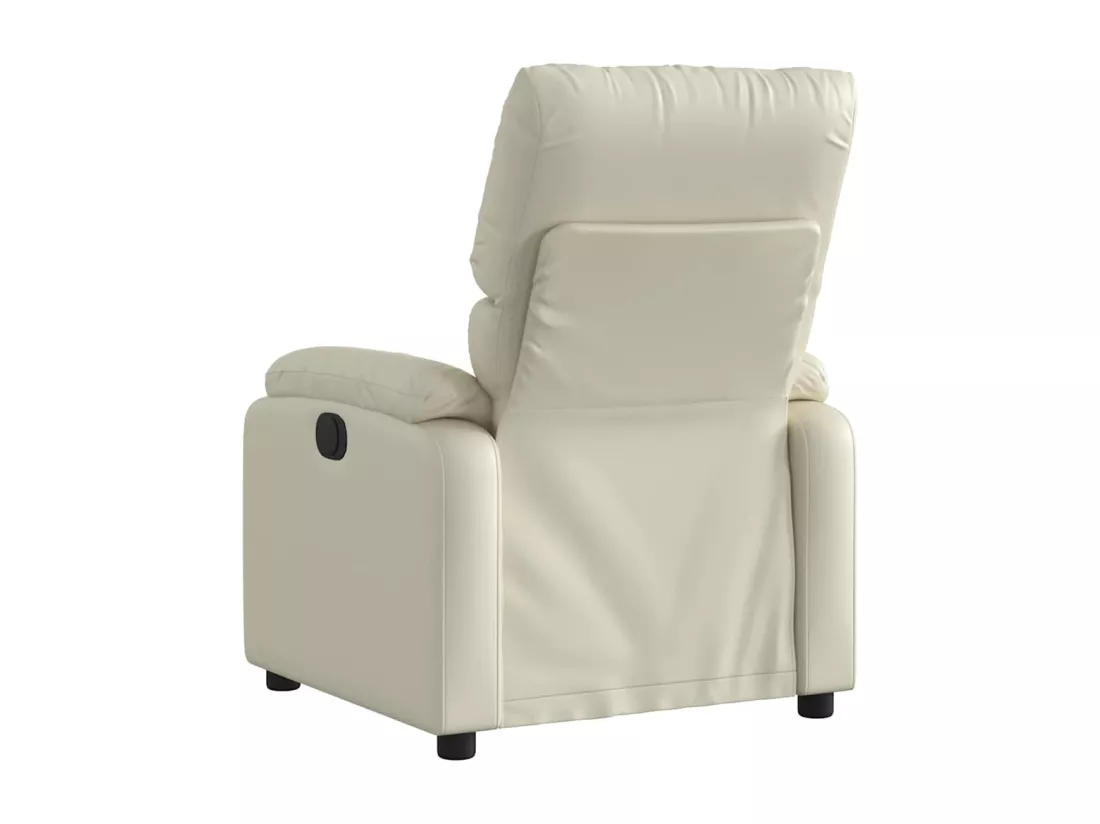 Fauteuil inclinable de massage Crème Similicuir