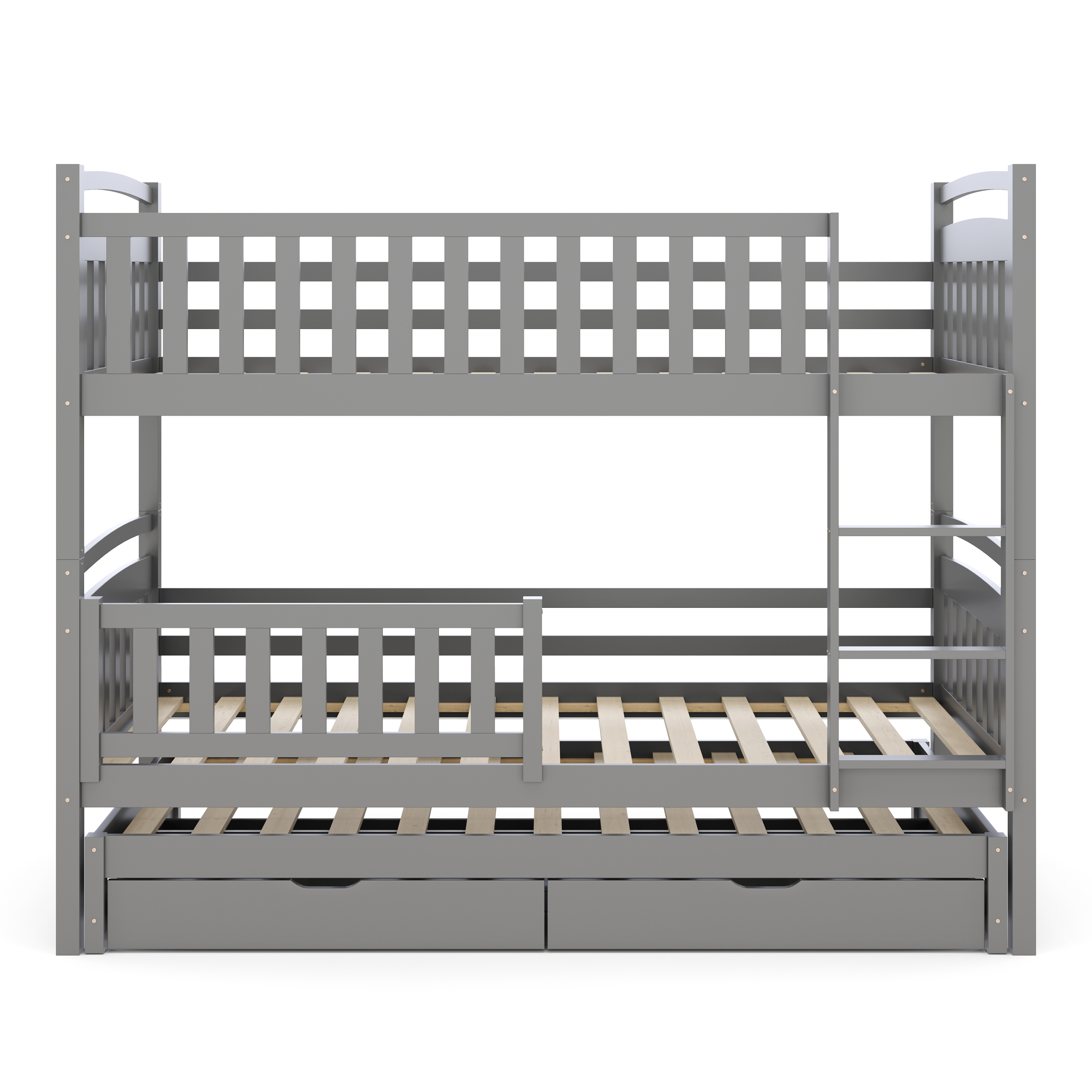 Etagenbett JULIETTE mit Ausziehfunktion 90 x 200 cm anthrazit