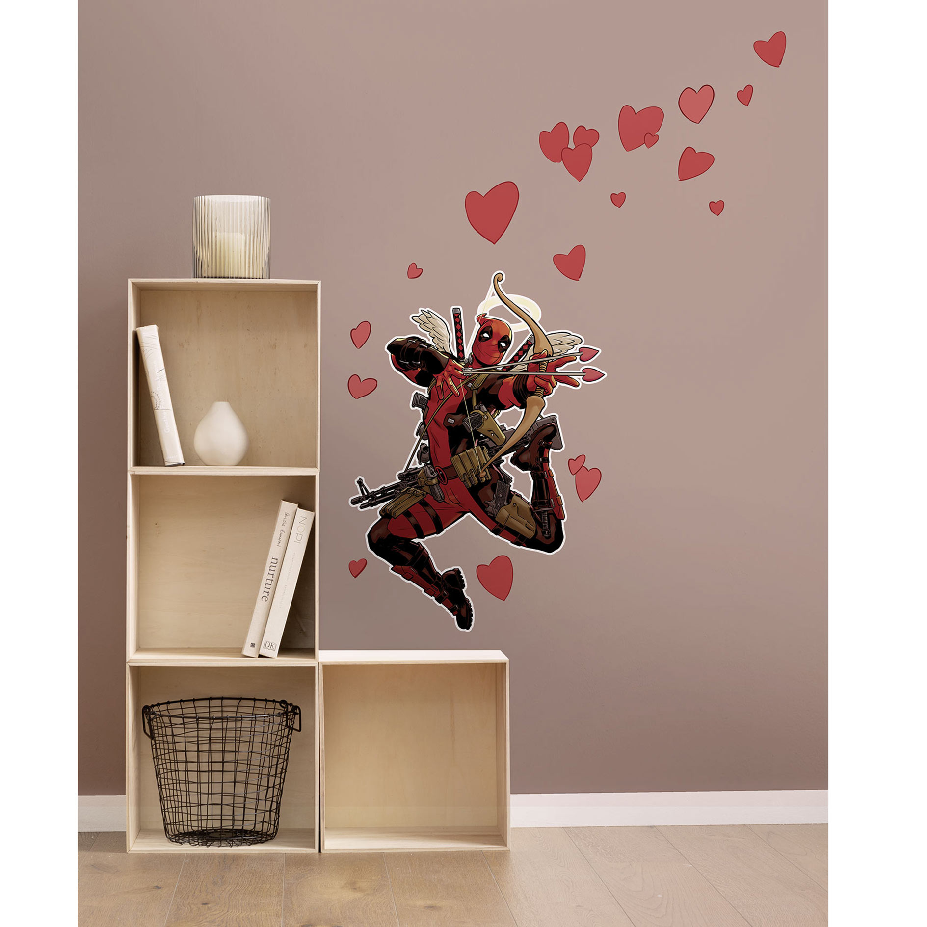 Wandtattoo DEADPOOL LOVEPOOL - rot-schwarz - 50x70 cm