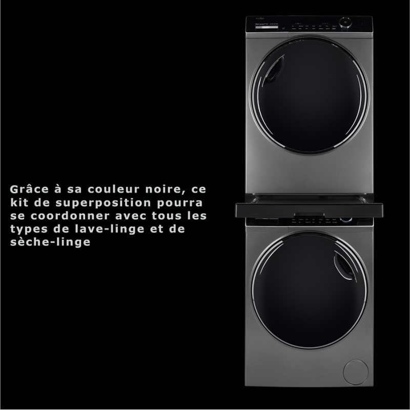 Kit de superposition Haier HASTKU10FB - Kit de superposition noir