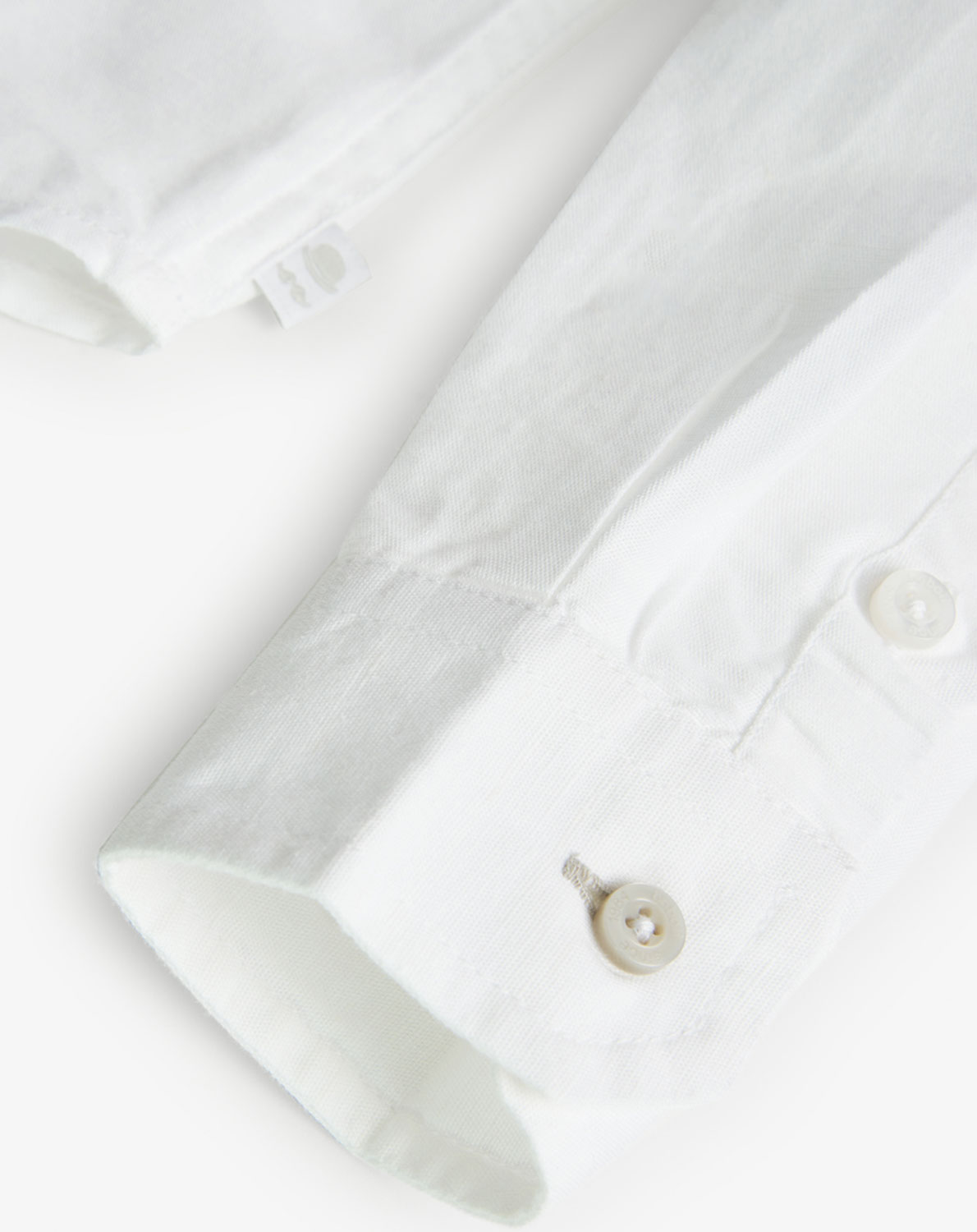 Langarmhemd LINEN in weiß