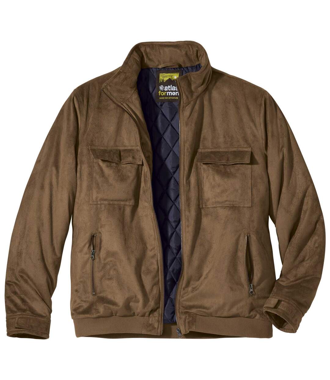 Blouson Suédine Matelassé Camel