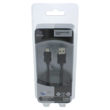 Q-link datakabel 2.0 USB-A MA type-C 1.5 meter zwart