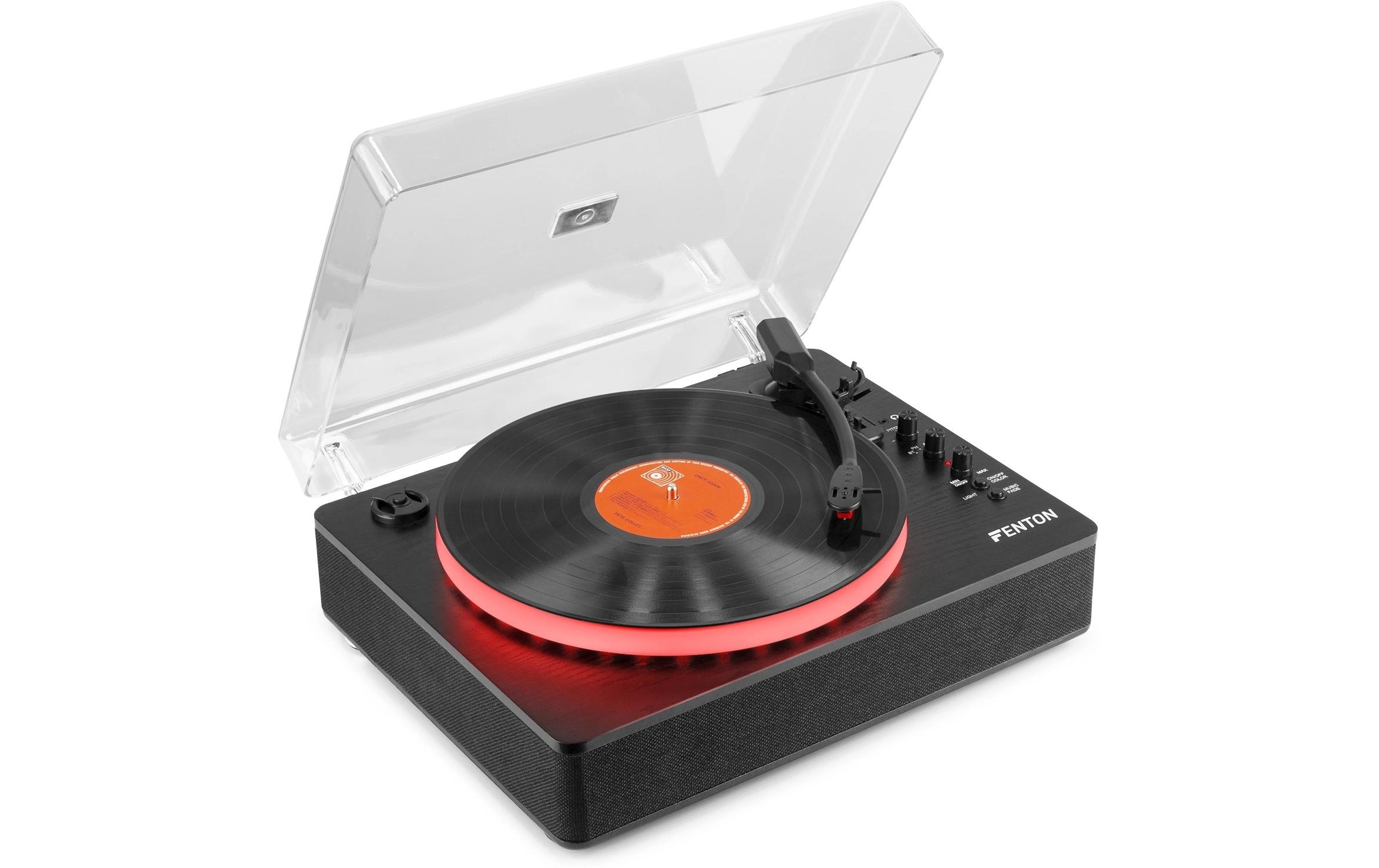 Plattenspieler RP162LED Schwarz<br>Plattenspieler mit Bluetooth und farbwechselnden LEDs