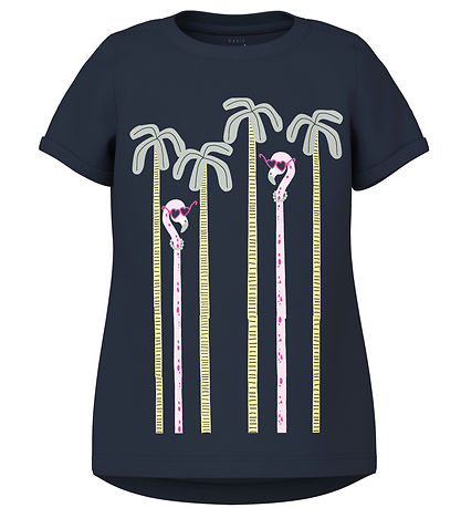 Name It T-Shirt - NmfVix - Navy Blazer/Palms
