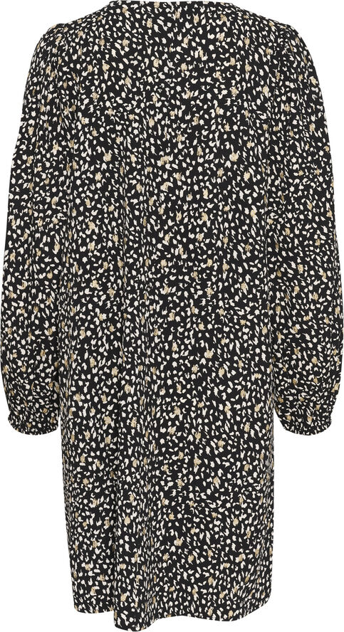Kaffe KAmalene Dress Black/white/gold print