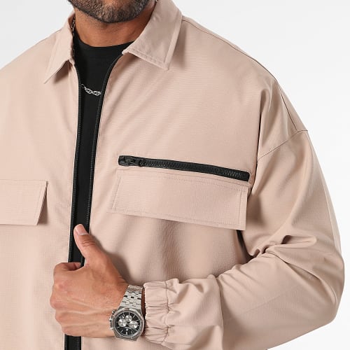 Veste Zippée Avec Poches 0282 Beige