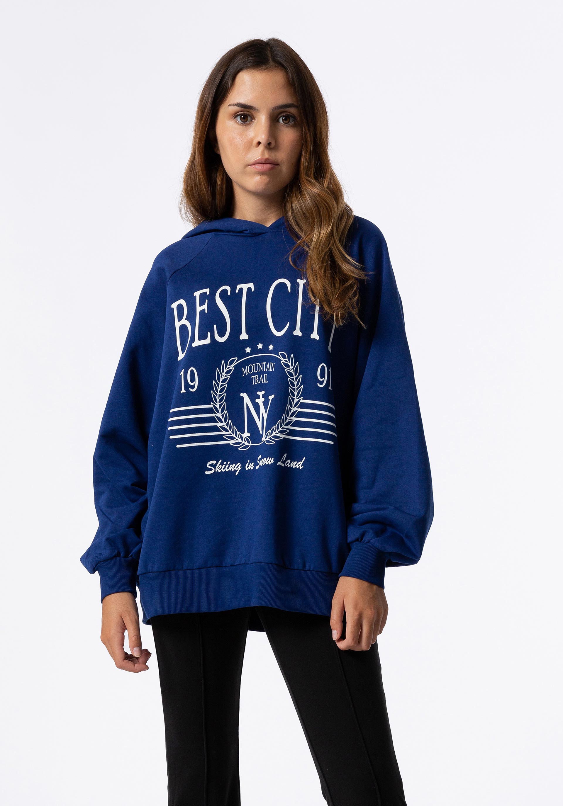 Hoodie com Estampado Frontal