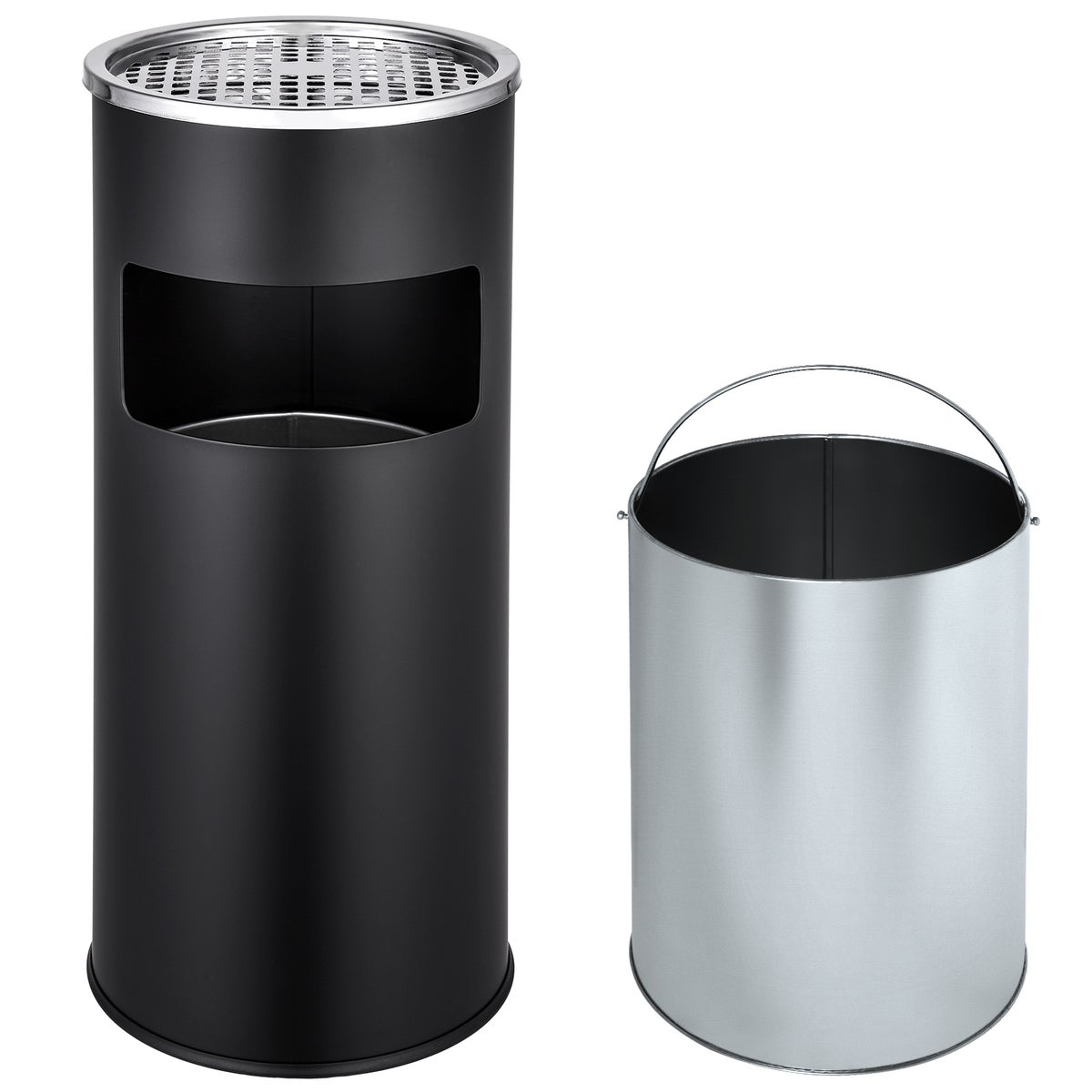 Staande asbak tectake rond 25 x 61 cm