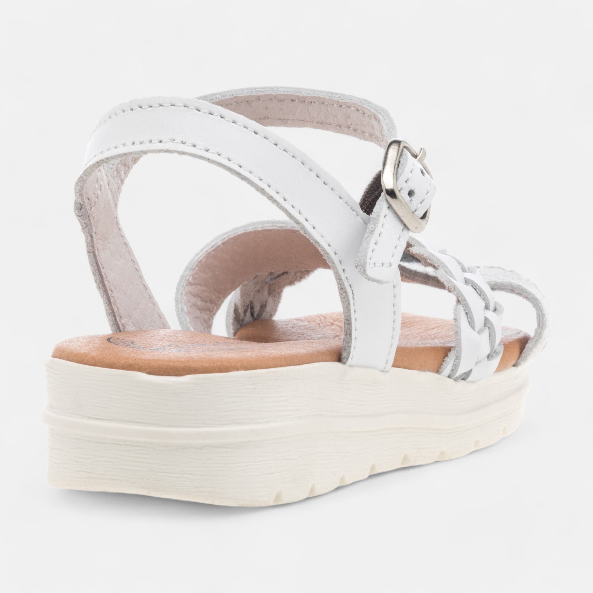 Sandales Fille en cuir blanc