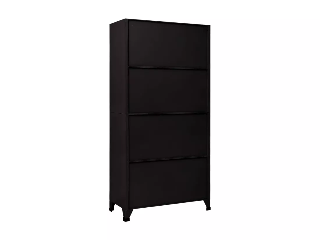Armoire à casiers Noir 90x40x180 cm Acier