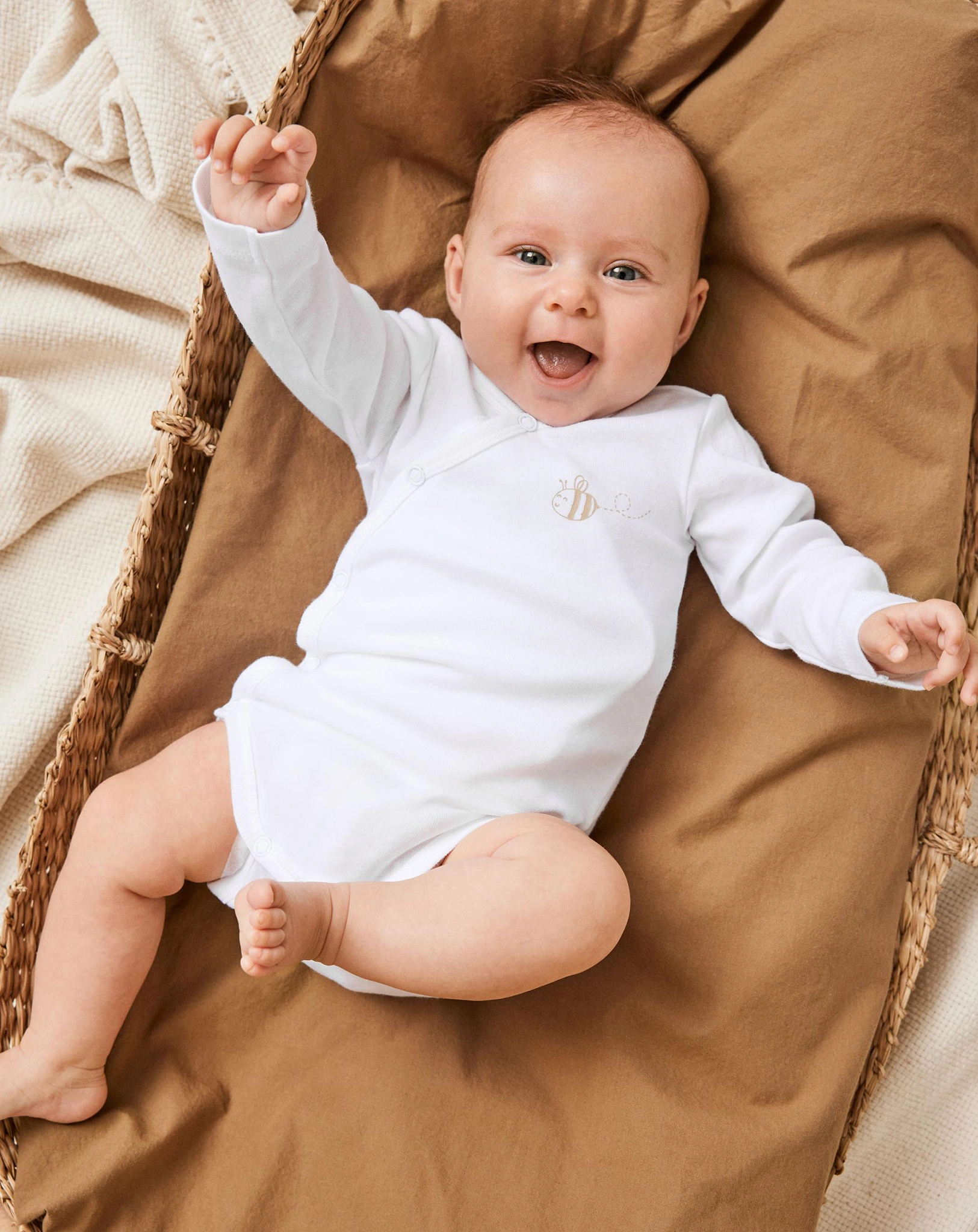 Langarm-Body NBNBODY RAINY DAY 2er-Pack in beige/weiß