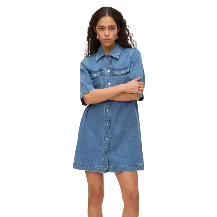 Vero Moda Fenja Denim Short Jurk Dames