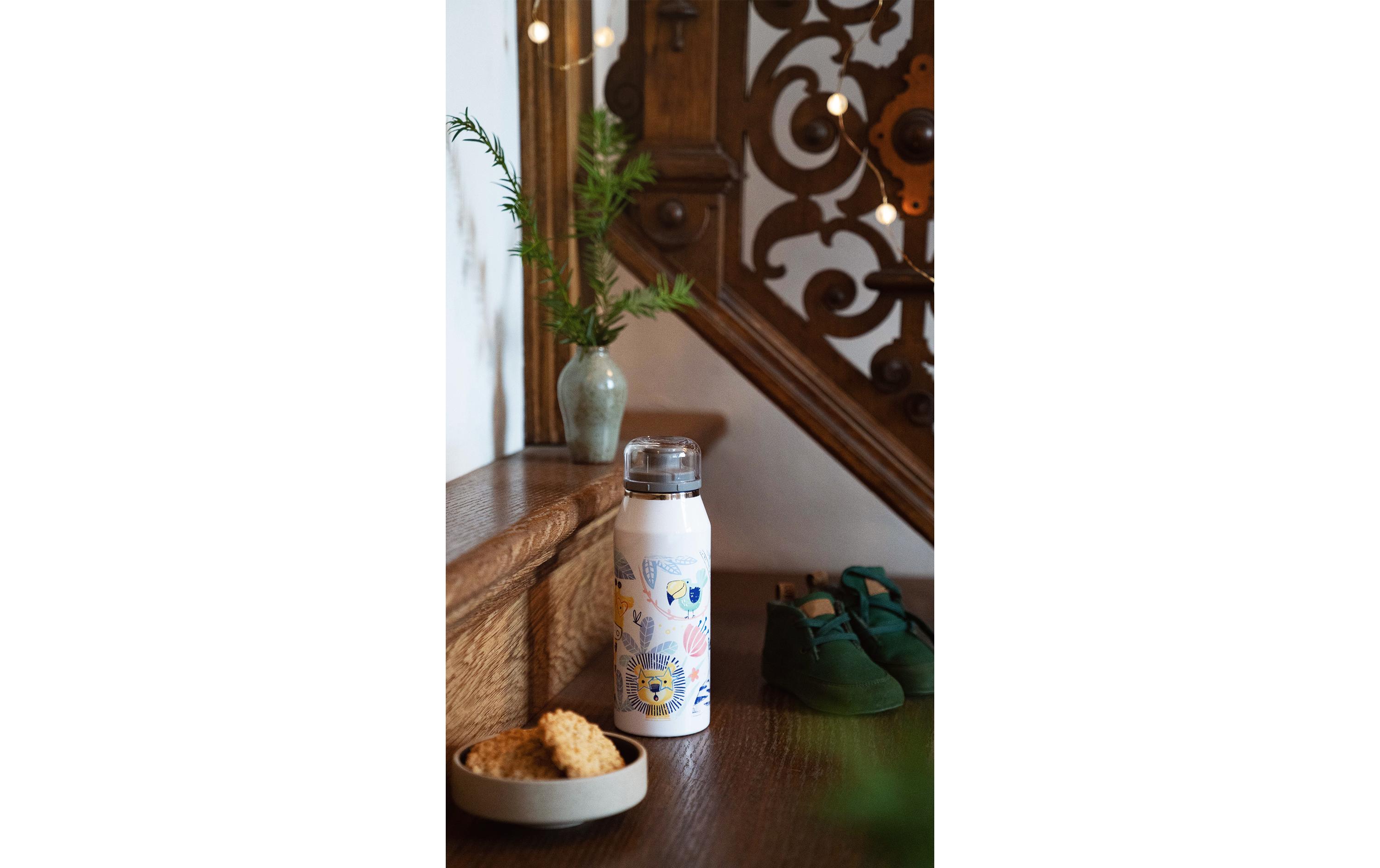 Thermosflasche Kids Crazy Jungle 350 ml, WeissIsolierflasche