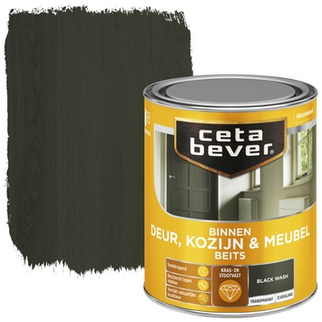 CetaBever Deur, Kozijn & Meubelbeits zijdeglans transparant black wash 750 ml