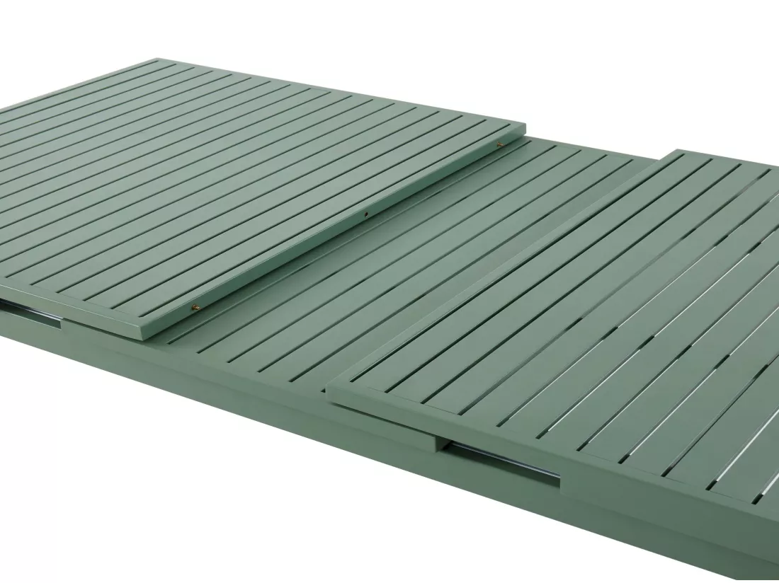 Table de jardin extensible en aluminium L.180/240cm - Vert amande - NAURU de MYLIA