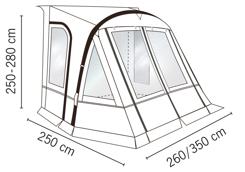 Reisemobilvorzelt ONE BEAM AIR HIGH